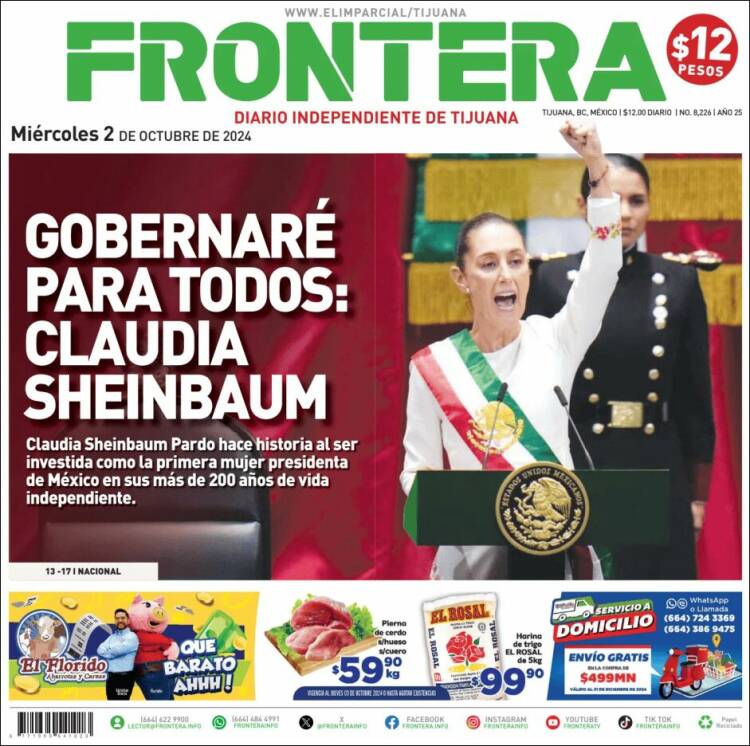 Portada de Frontera (México)