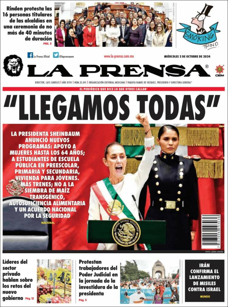 Portada de La Prensa (México)