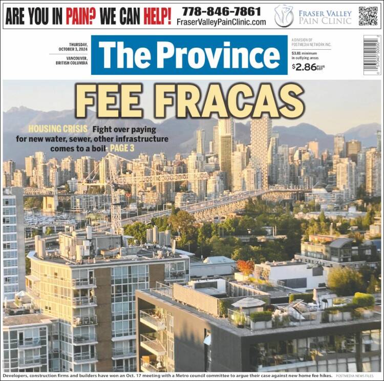 Portada de The Province (Canadá)