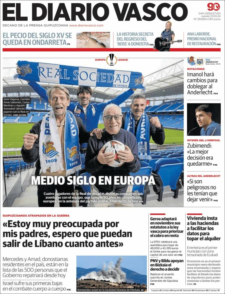 Portada de Diario Vasco (España)