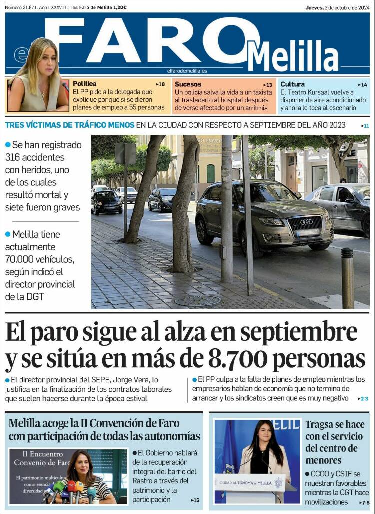 Portada de El Faro de Melilla (España)