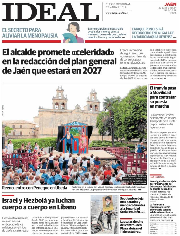 Portada de El Ideal de Jaén (España)