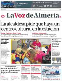 Portada de La Voz de Almería (España)