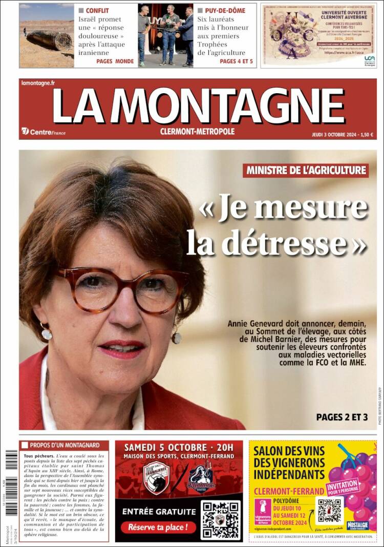 Portada de La Montagne (Francia)