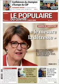 Portada de Le Populaire du Centre (Francia)