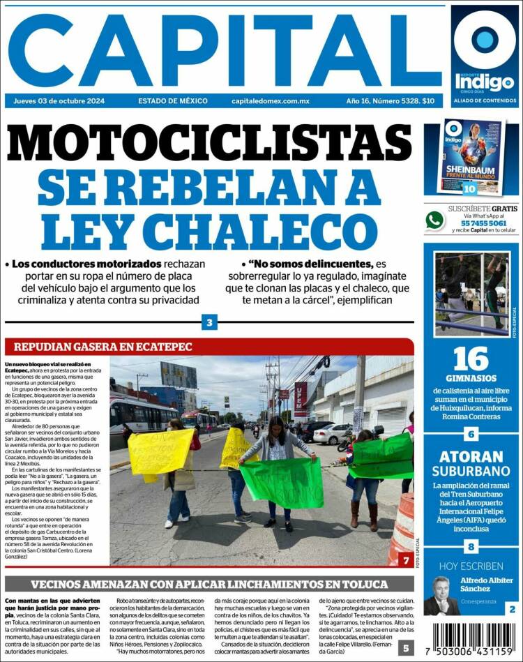 Portada de Capital México (México)