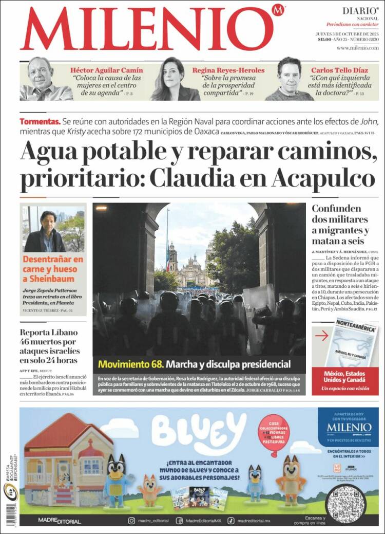 Portada de Milenio (México)