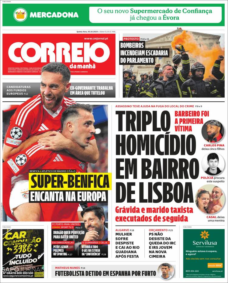 Portada de Correio da Manhã (Portugal)