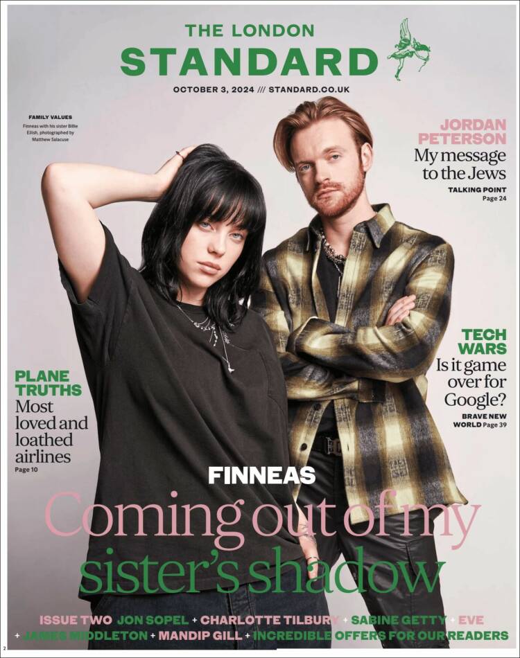 Portada de Evening Standard (Reino Unido)