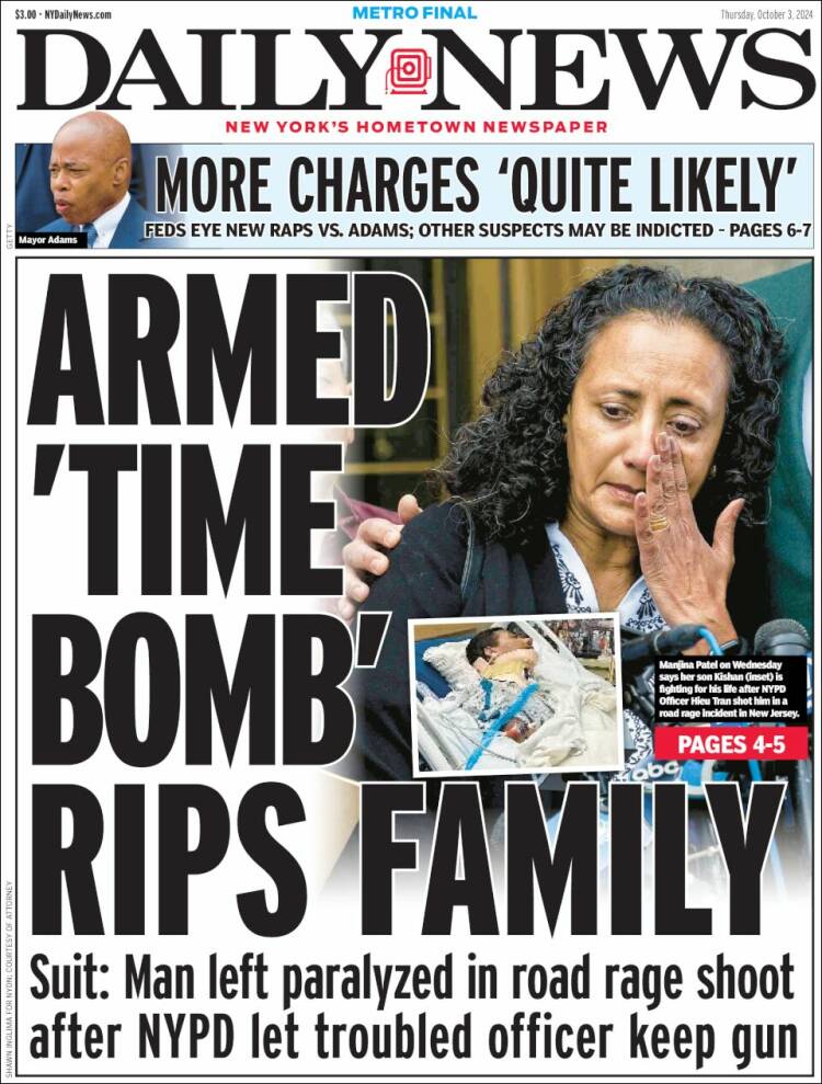 Portada de Daily News - New York (USA)