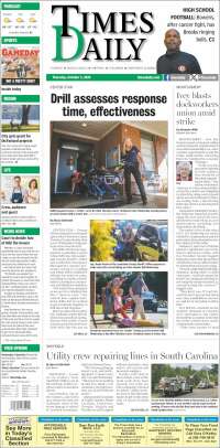 Portada de Times Daily (USA)