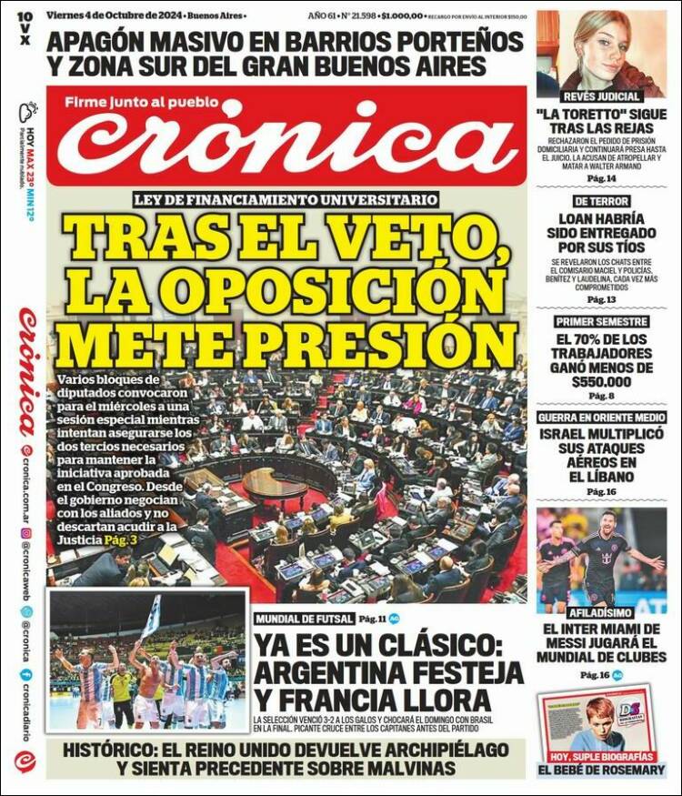 Portada de La Voz del Chaco (Argentina)