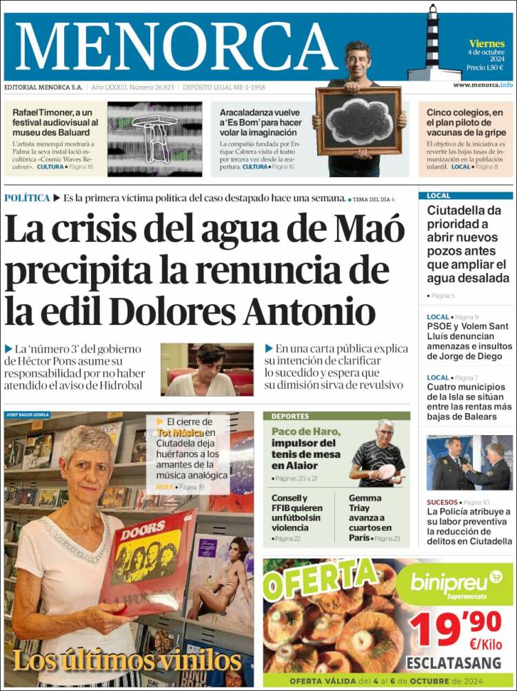 Portada de Menorca - Diario Insular (Spain)