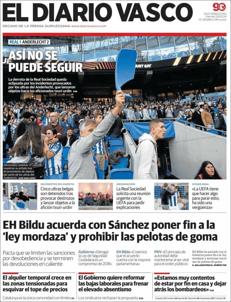 Portada de Diario Vasco (Spain)