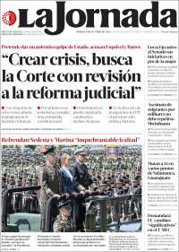 Portada de La Jornada (México)