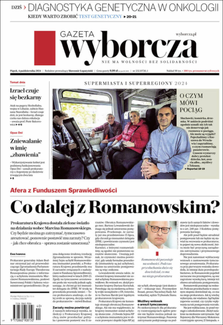 Portada de Gazeta Wyborcza (Poland)