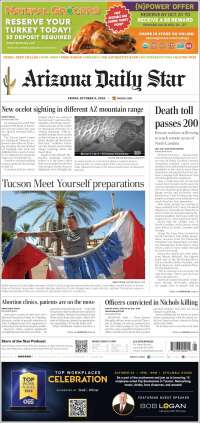 Portada de Arizona Daily Star (USA)