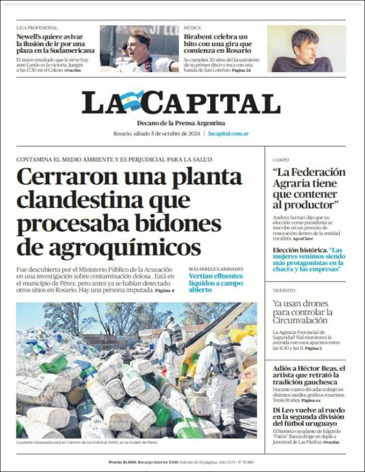 Portada de La Capital - Rosario (Argentina)