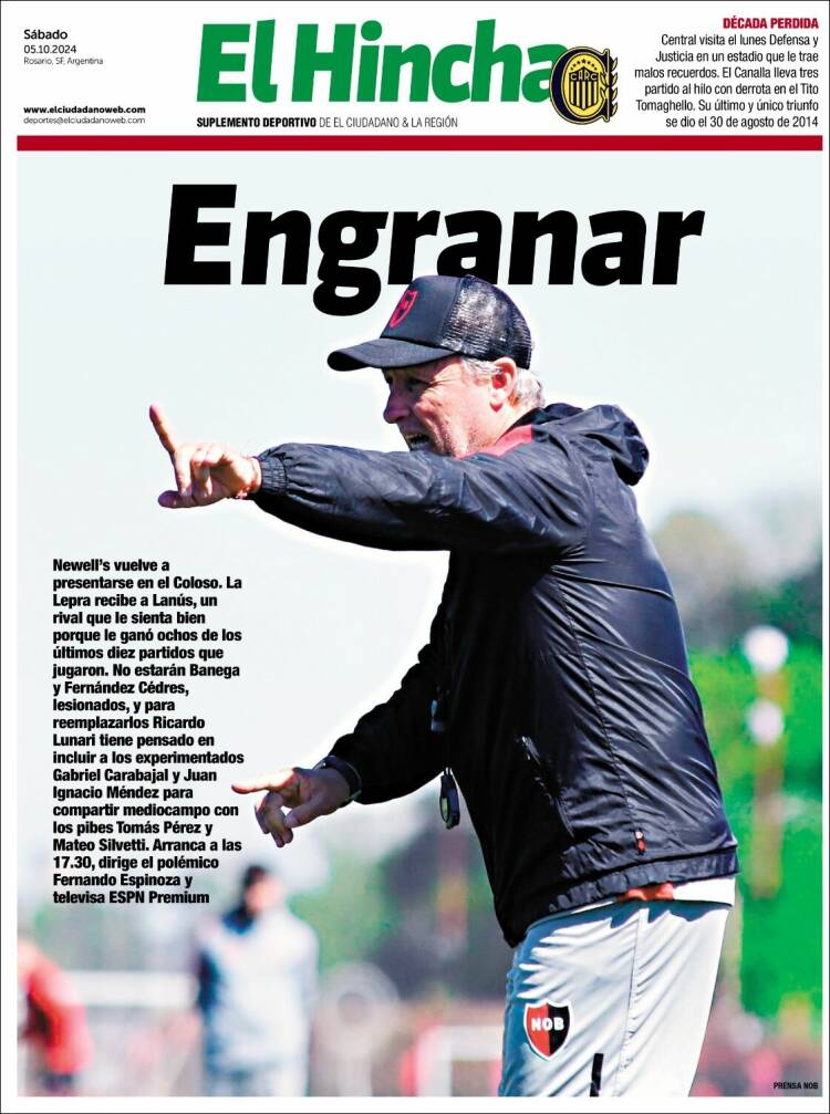 Portada de El Hincha (Argentina)