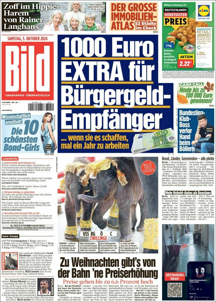 Portada de Bild (Alemania)
