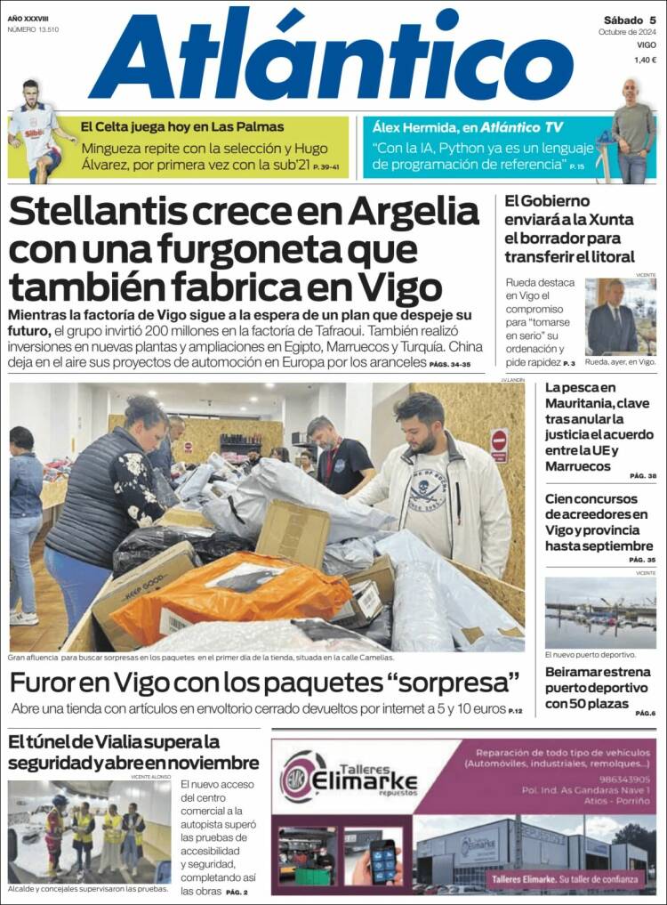 Portada de Atlántico Diario (Espa&ntilde;a)