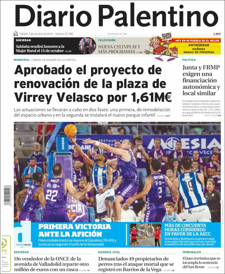 Portada de Diario Palentino (Espa&ntilde;a)