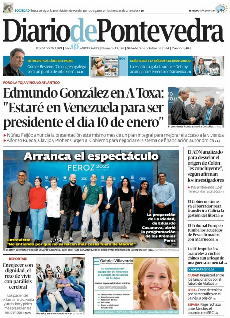 Portada de Diario de Pontevedra (Espa&ntilde;a)