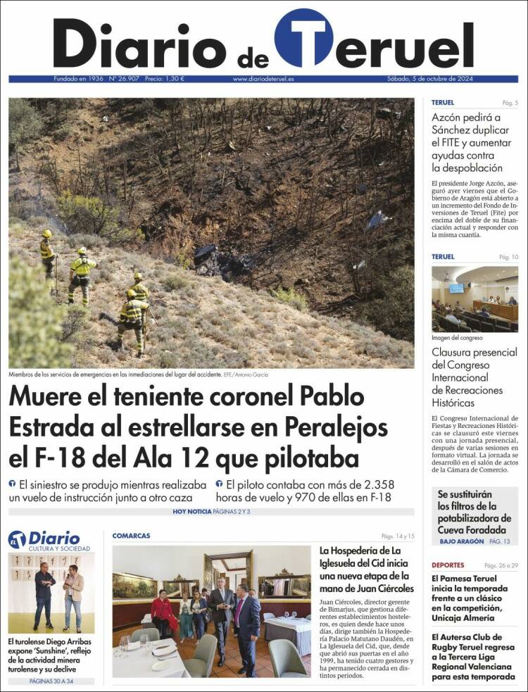 Portada de Diario de Teruel (Espa&ntilde;a)