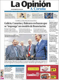 Portada de La Opinión de A Coruña (Espa&ntilde;a)