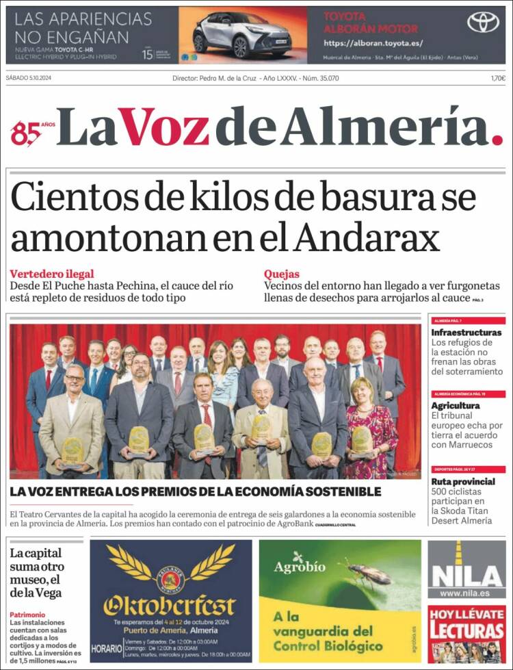 Portada de La Voz de Almería (Espa&ntilde;a)