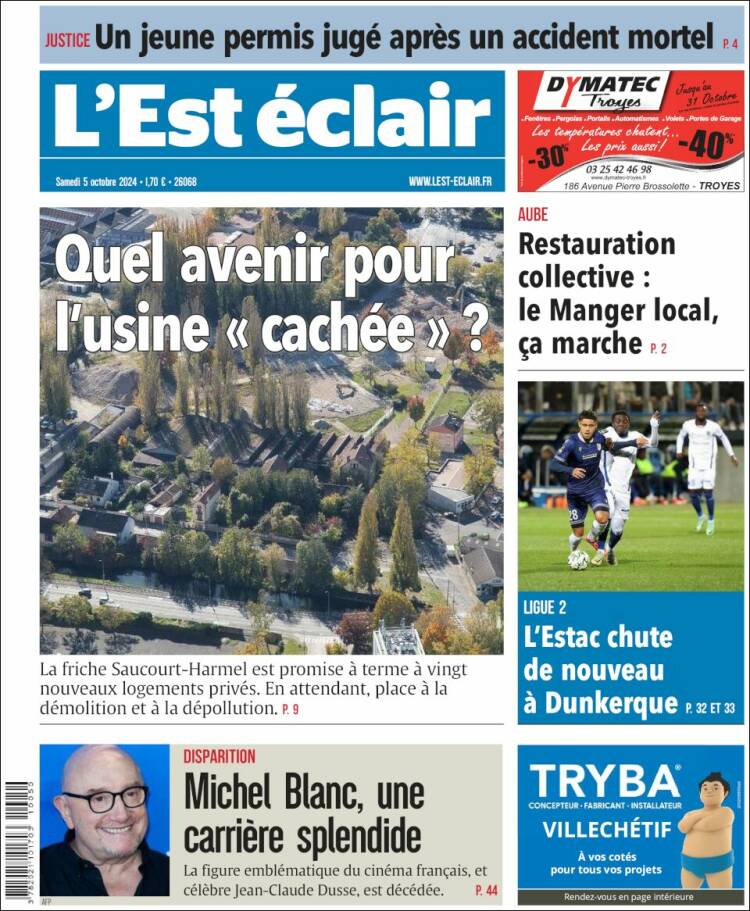 Portada de L'Est Eclair (Francia)