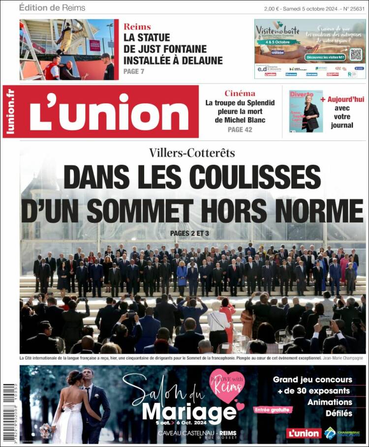 Portada de L'Union (Francia)