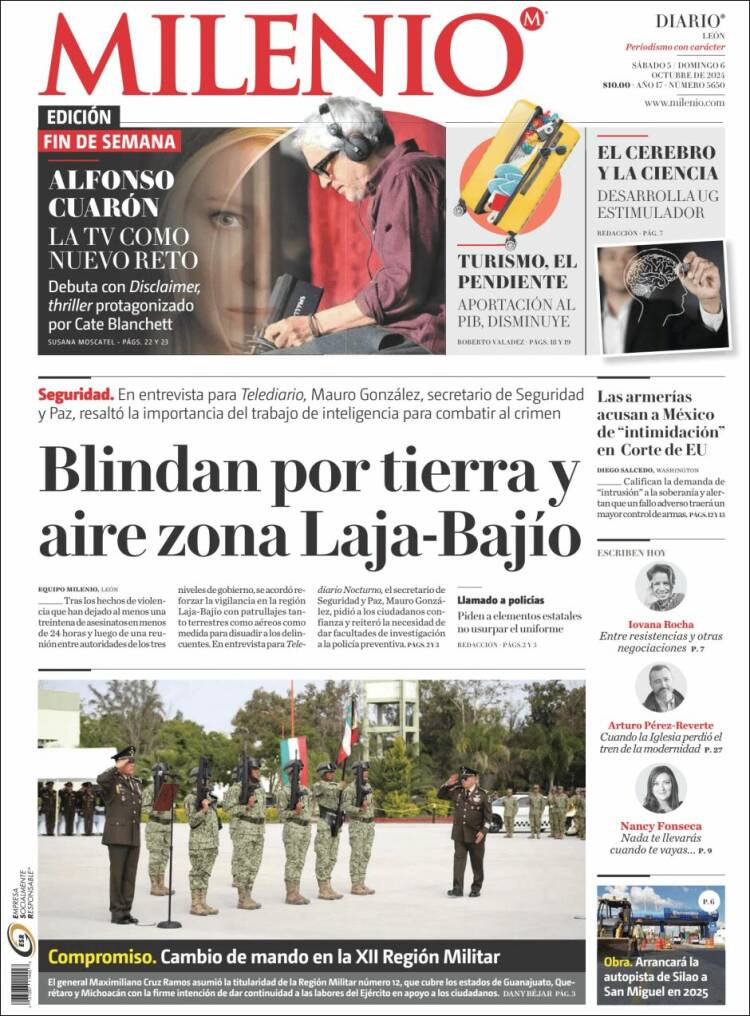 Portada de Milenio de León (M&eacute;xico)