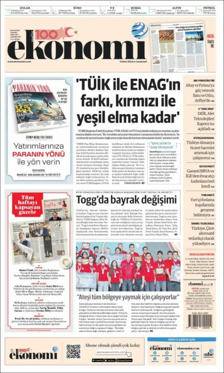 Portada de Dünya (Turqu&iacute;a)
