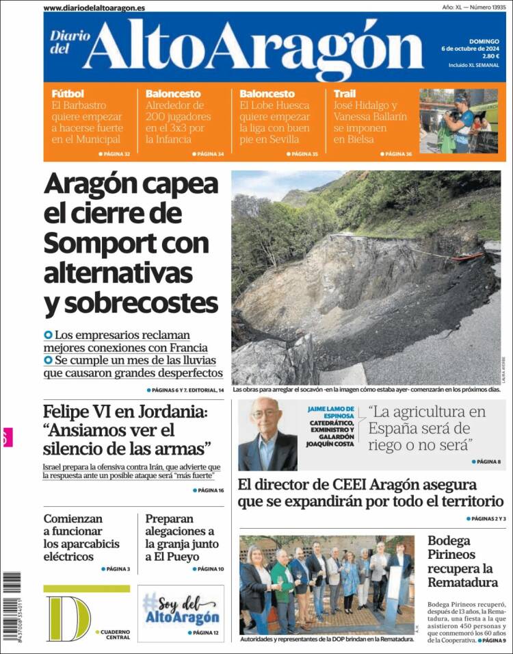 Portada de Diario del AltoAragón (España)