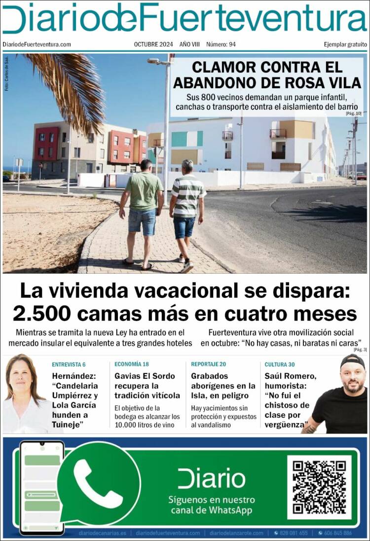 Portada de Diario de Fuerteventura (España)