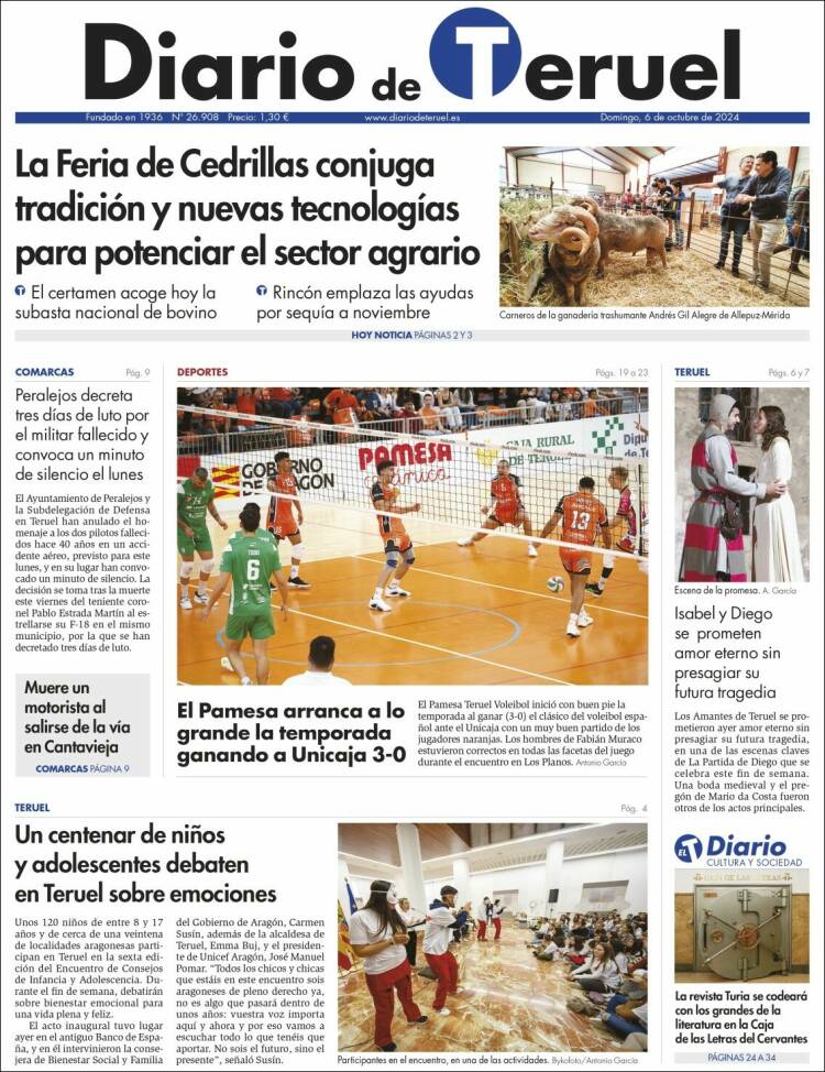 Portada de Diario de Teruel (España)