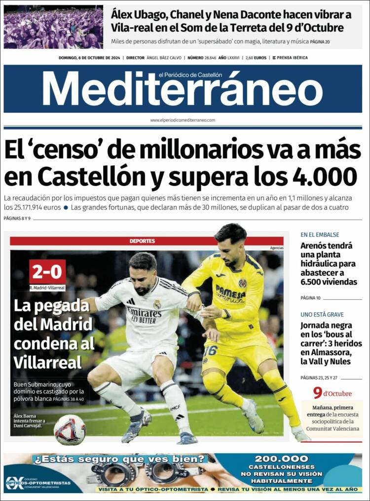 Portada de El Periódico Mediterraneo (España)