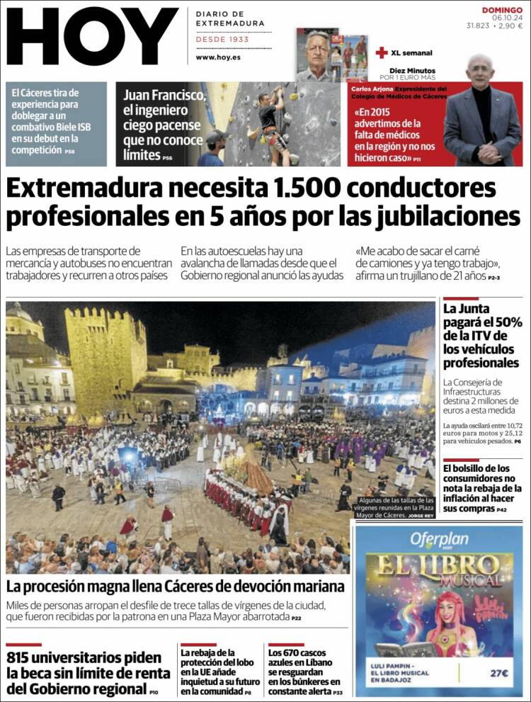 Portada de Hoy - Caceres (España)