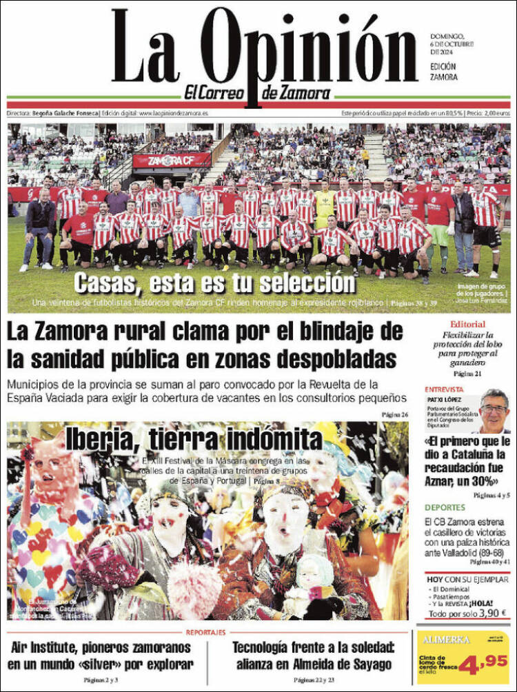 Portada de La Opinión - El Correo de Zamora (España)