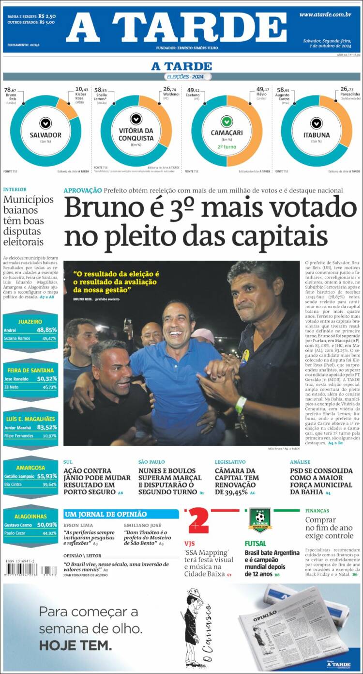 Portada de Diário A Tarde (Brasil)