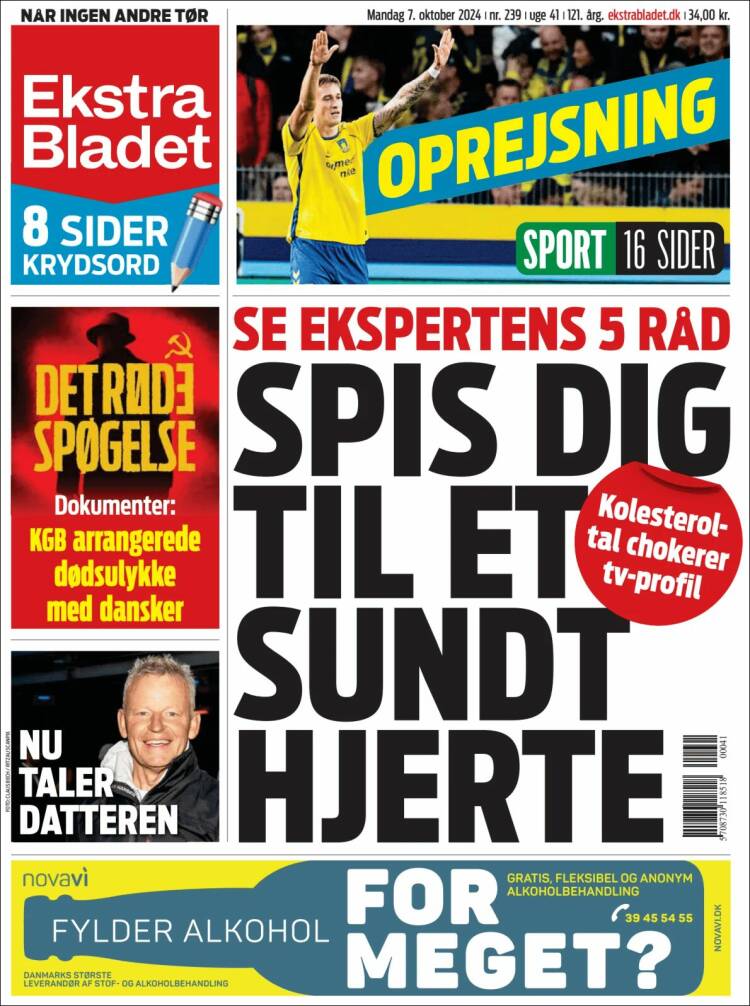 Portada de Ekstra Bladet (Dinamarca)