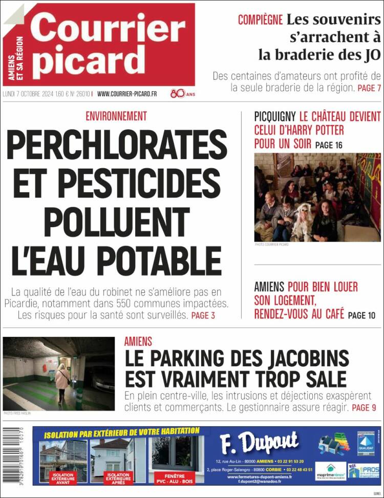 Portada de Courrier Picard (Francia)