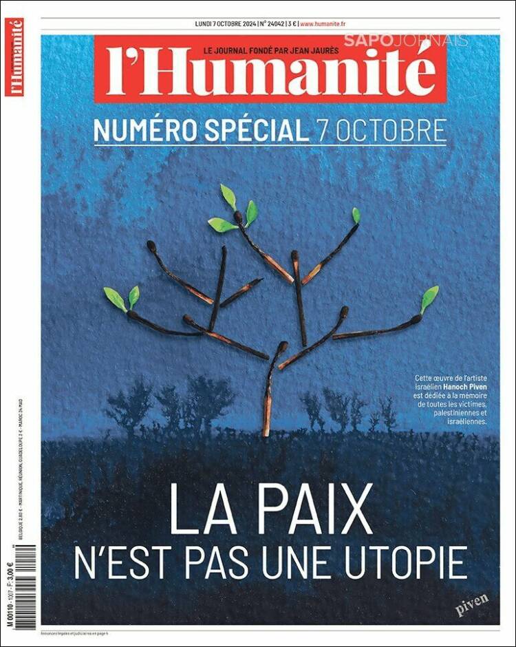 Portada de l'Humanite (Francia)