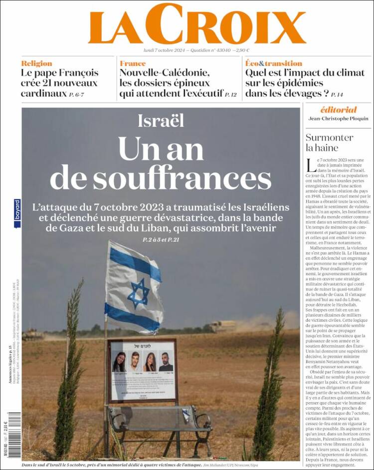 Portada de La Croix (Francia)