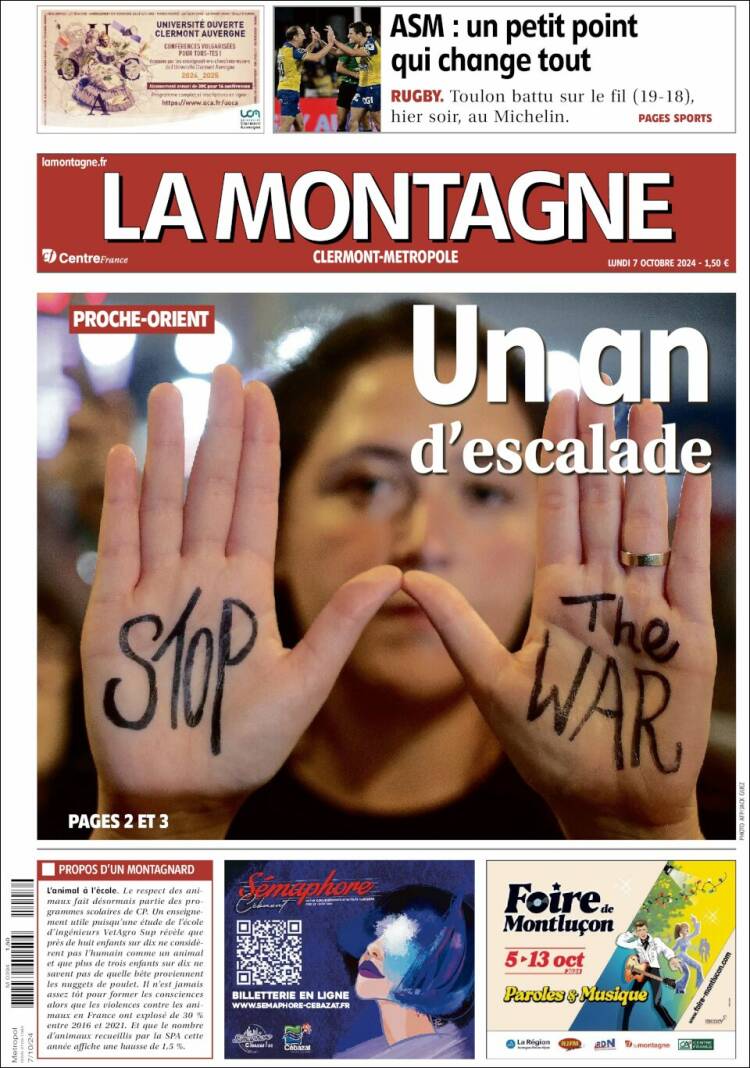 Portada de La Montagne (Francia)