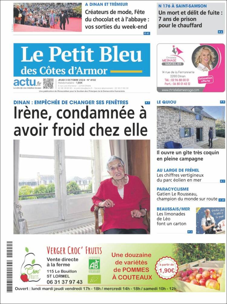 Portada de Le Petit Bleu (Francia)