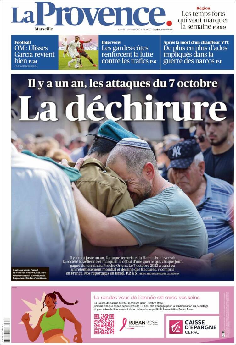 Portada de La Provence (Francia)