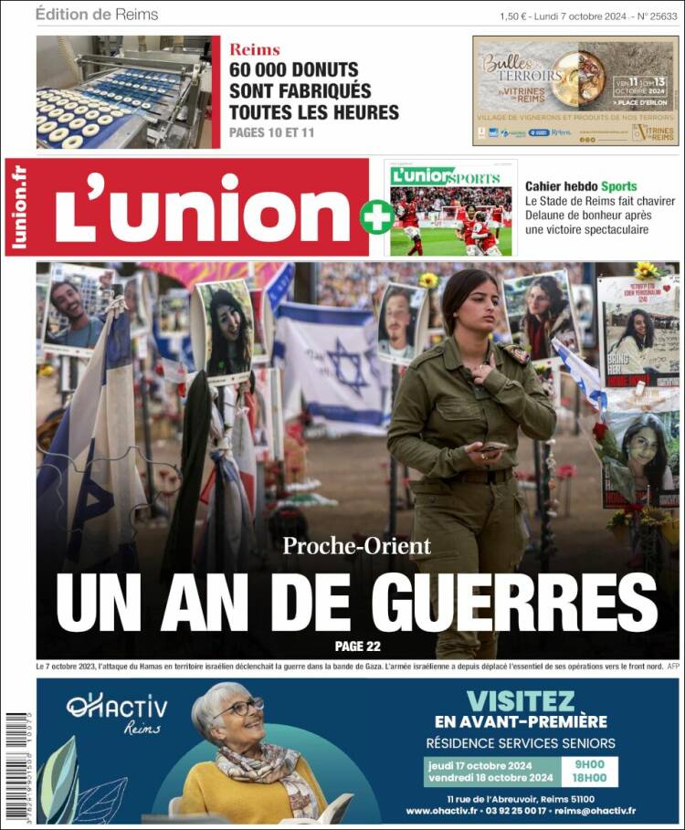 Portada de L'Union (Francia)