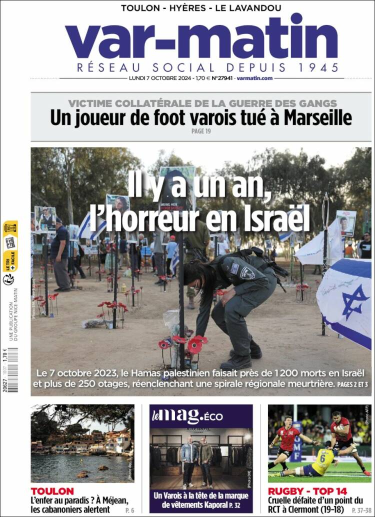 Portada de Var-Matin (Francia)